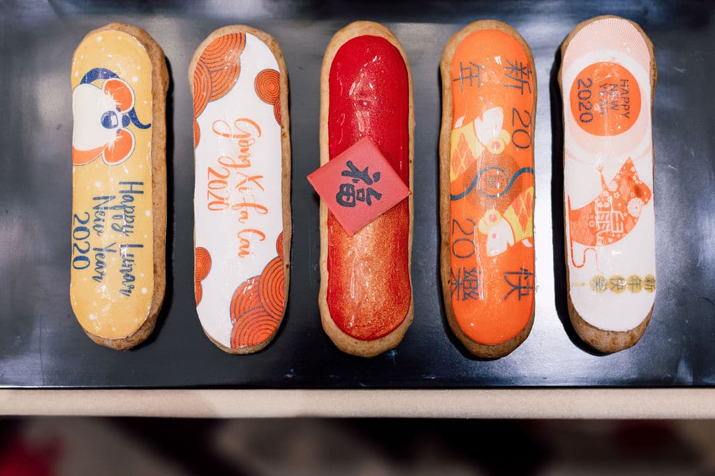 Custom Eclairs from Nugateau - Modern Chinese New Year gifting ideas at Shangri-La Hotel Toronto, as seen on CP24