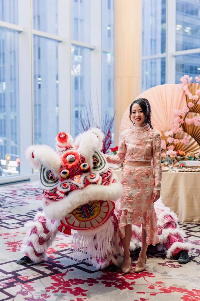Chinese New Year celebration with lion dancers at Shangri-La Hotel Toronto, as seen on CP24