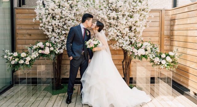 Micro Wedding in Toronto with Cherry Blossoms