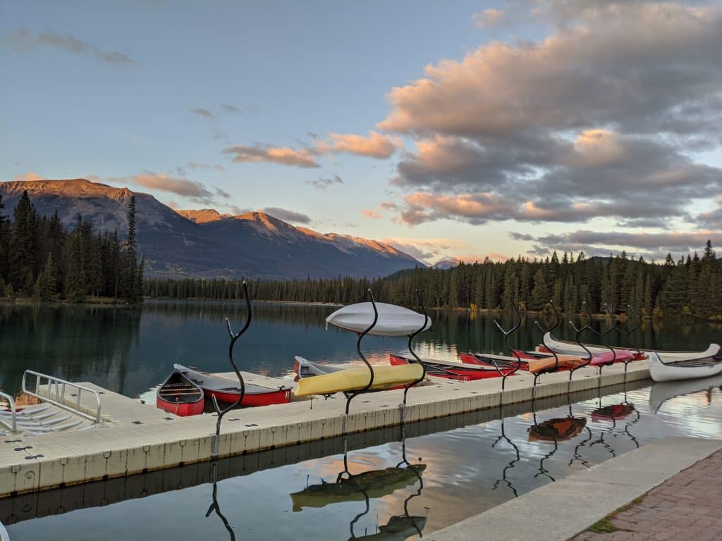 Jasper Honeymoon Guide - Take in views by kayak or canoe on Lac Beaumont at Fairmont Jasper Park Lodge.