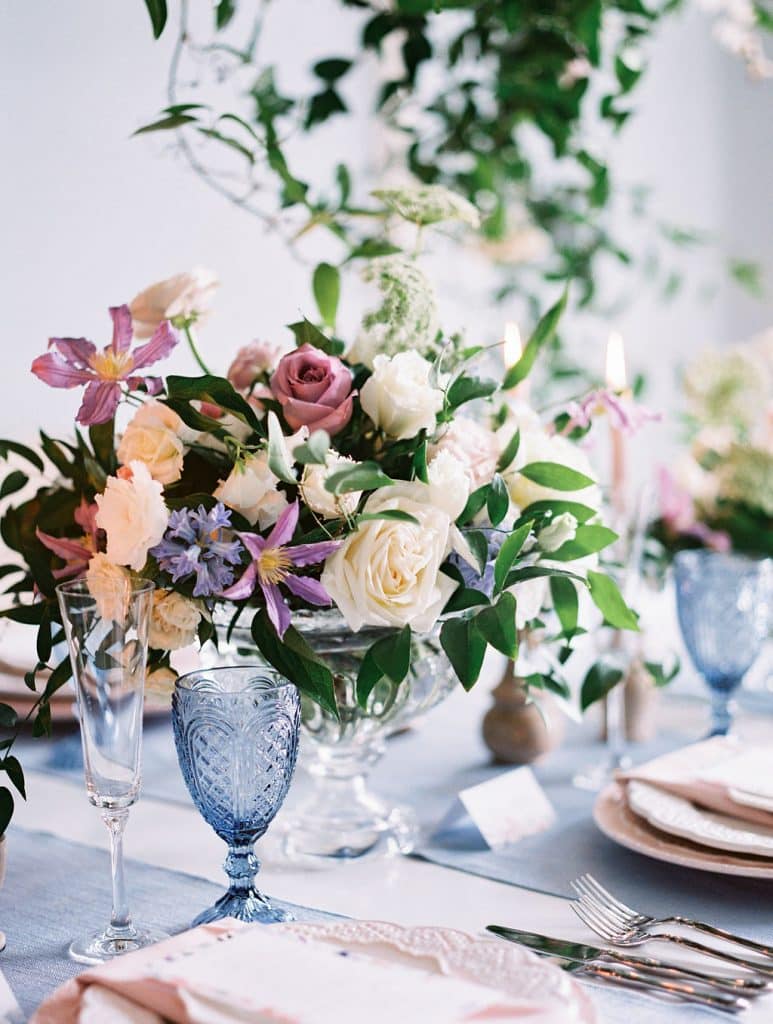 Blue and pastel French Riviera inspired wedding ideas, from Rebecca Chan Weddings & Events.