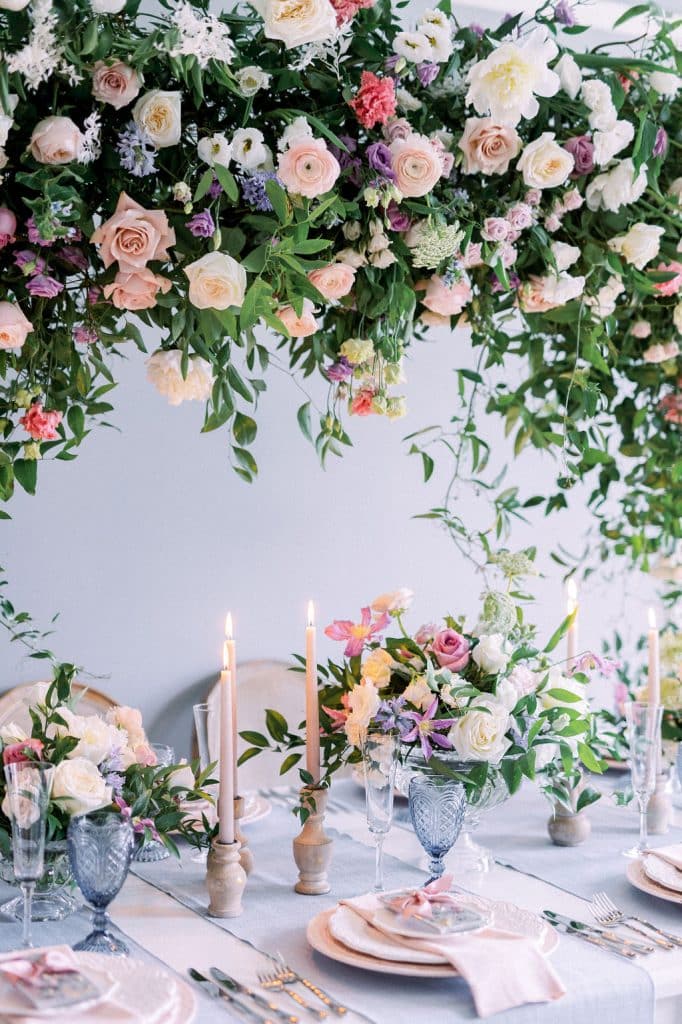 Blue and pastel French Riviera inspired wedding ideas, from Rebecca Chan Weddings & Events.