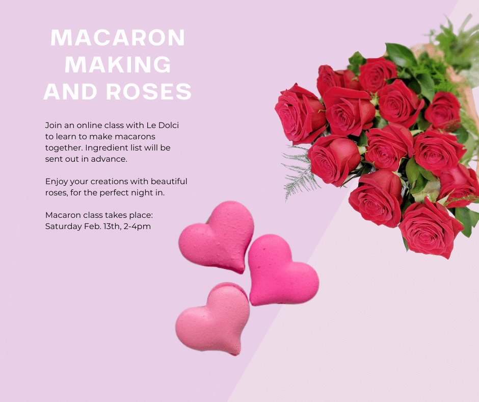 vday-Macarons and roses