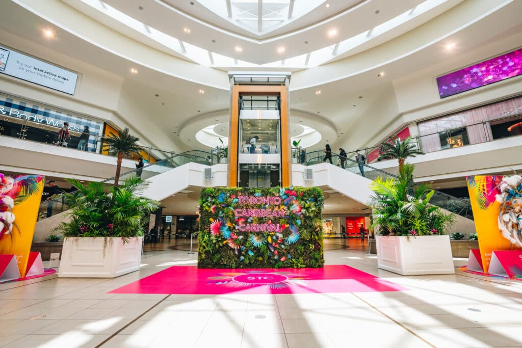 Toronto Caribbean Carnival at Scarborough Town Centre - Design created by Rebecca Chan Weddings and Events