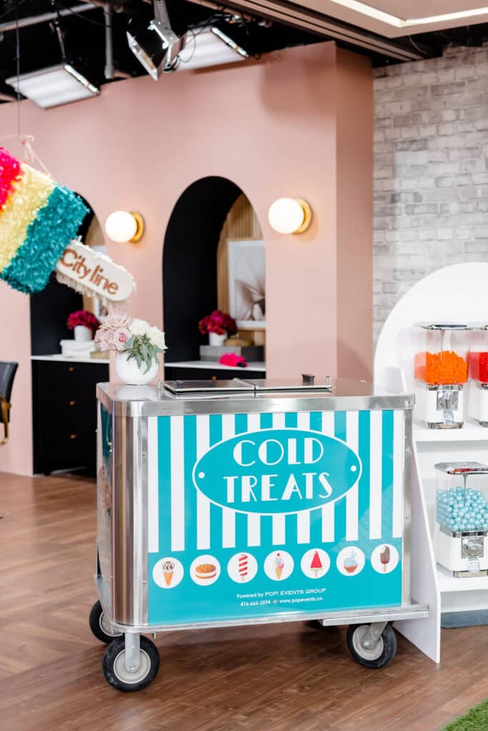 Popsicle cart, as seen on Cityline with Rebecca Chan Weddings & Events