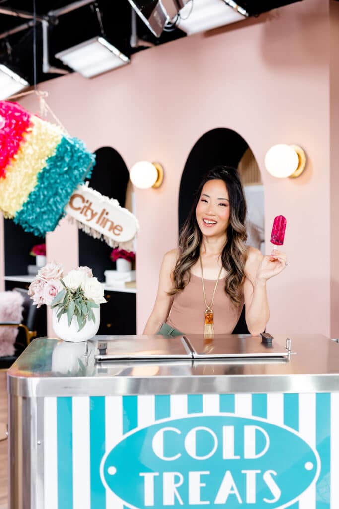 Popsicle cart, as seen on Cityline with Rebecca Chan Weddings & Events