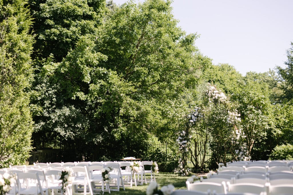 Graydon Hall Manor Wedding - Ceremony in the gardens. Planned by Rebecca Chan Weddings & Events