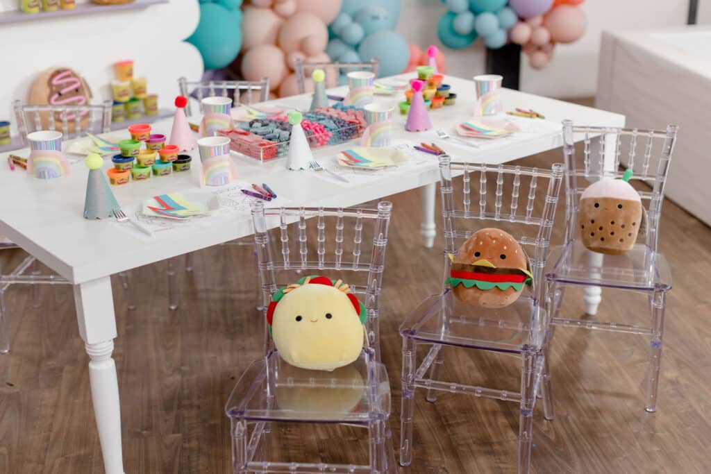 Mini kids table decor - Epic kids party ideas, as seen on Cityline  with Rebecca Chan Weddings and Events. www.rebeccachan.ca