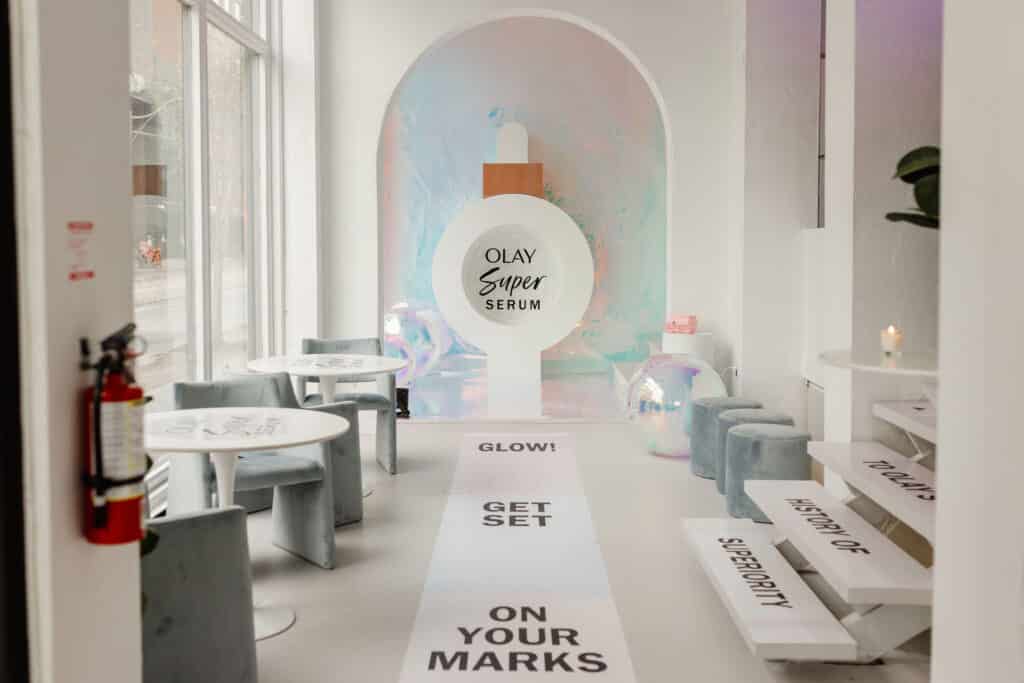 Toronto Marketing Activation - Olay Super Serum media launch party photo opp wall