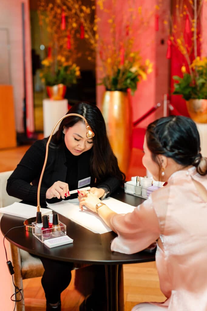 Corporate event ideas: Passive entertainment with a pedicure station